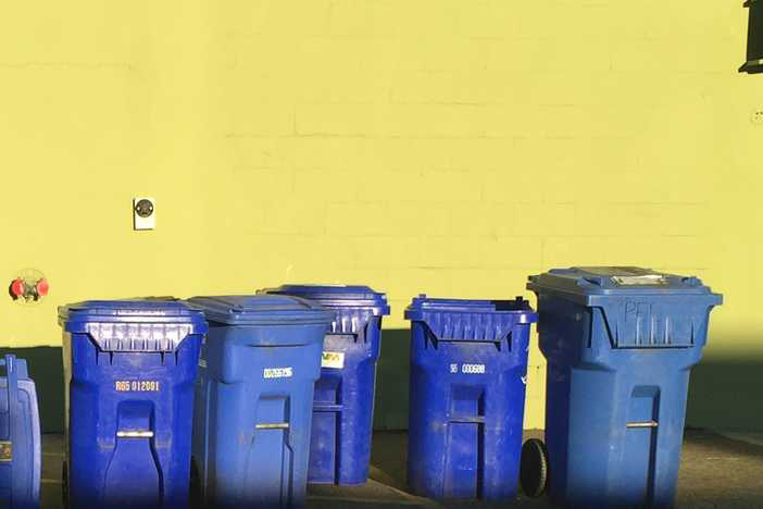 recycling bins