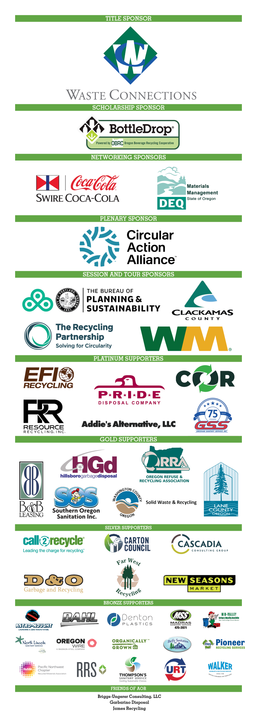 Sustainable Oregon Sponsors 2024
